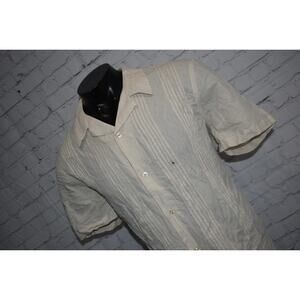 Express Hawaiian Style Dress Shirt Mens Size XL Linen Cotton Blend NEW